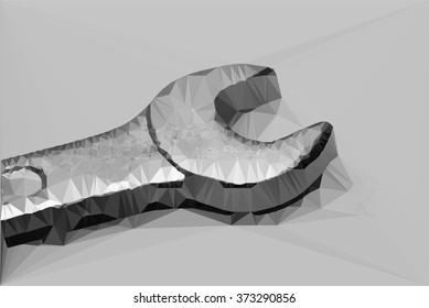 vector polygonal monkey wrench