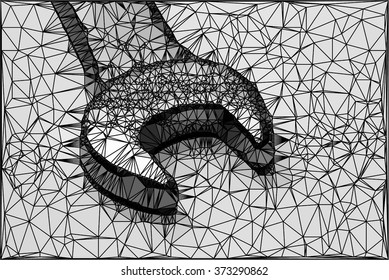 vector polygonal monkey wrench