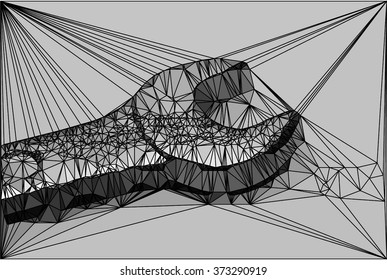 vector polygonal monkey wrench