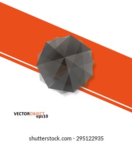 vector polygonal object in abstract style, vector illustration eps10