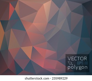 Vector polygonal pattern. Contemporary abstract geometry background. Color banner. Spectrum digital backdrop. Modern and trendy design. Creative crumpled polygon.