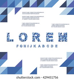 Vector of polygonal poster symbol or icon