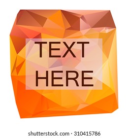 vector polygonal rectangle label banner for text message