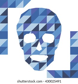 Vector of polygonal skull logo symbol or icon
