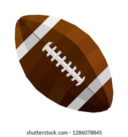 Vector polygonal sport ball isolated on white.