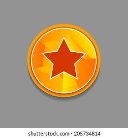 Vector polygonal star icon