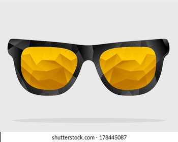 vector polygonal sunglasses 1 - Separate layers for easy editing