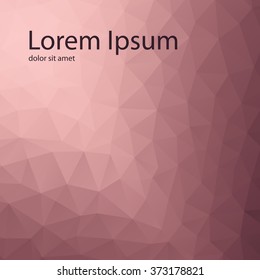 Vector polygonal triangular deep rose background