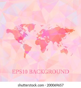 Vector Polygonal World Map background