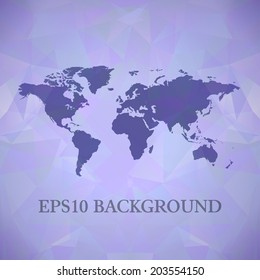 Vector Polygonal World Map background