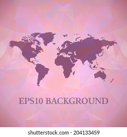 Vector Polygonal World Map background