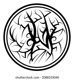 Vector Polynesian Tattoo Pattern Isolated on White Background.