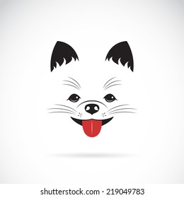 Vector pomeranian dog face design white background  Pet  Animal  Easy editable layered vector illustration 