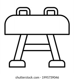 Vector Pommel Horse Outline Icon Design
