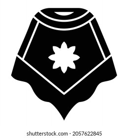 Vector Poncho Glyph Icon Design
