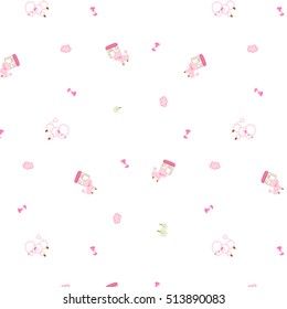 Vector poodle pattern.