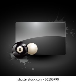 vector pool balls theme illustration