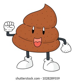 vector of poop cartoon