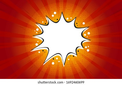Vektorillustration Pop-Art-Comic-Illustration mit weißem Splash mit Platz für Ihren Text