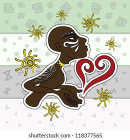 Vector. Pop art collection. African.