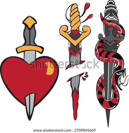 vector pop art old school tattoo