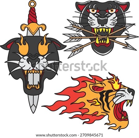 vector pop art old school tattoo