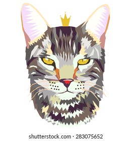 vector Pop Art portrait of a cat