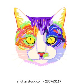 vector Pop Art portrait of a cat