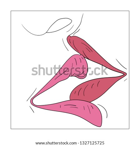 Vector Pop Art Sexy Women Kissing Each Other Lesbian Love Faces With Pink Lips Vector Pop Art Sexy Women Kissing Each Other Lesbian Love Faces With Pink Lips
