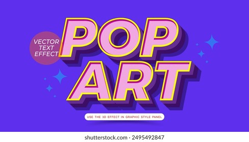 Vektorgrafik Pop Art Stil Editierbarer Texteffekt 03