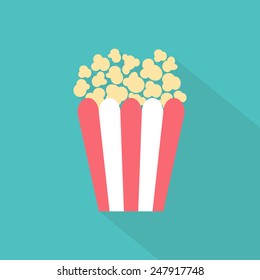 Vector popcorn box icon