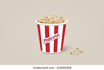 Vector Popcorn Food