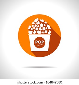 Vector popcorn icon. Eps10