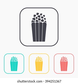 Vector popcorn icon. Eps10 