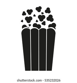 Vector popcorn icon. Food icon.