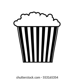 Vector popcorn icon. Food