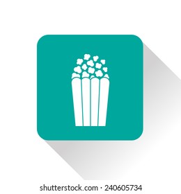 Vector popcorn icon. Food icon. Eps10