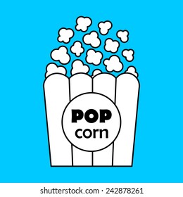Vector popcorn icon. Food icon. Eps10