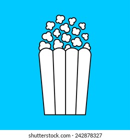 Vector popcorn icon. Food icon. Eps10