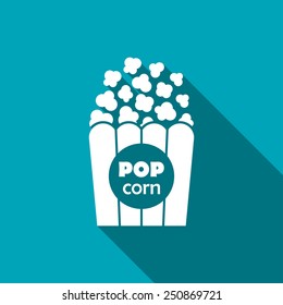Vector popcorn icon. Food icon. Eps10