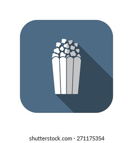 Vector popcorn icon. Food icon. Eps10