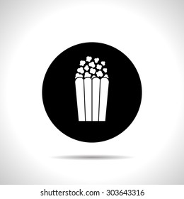 Vector popcorn icon. Food icon. Eps10