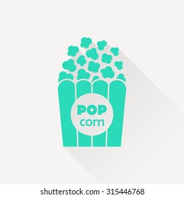 Vector popcorn icon. Food icon. Eps10