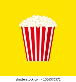 Vector popcorn illustration. Cinema concept. Popcorn with soda pop