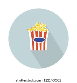 vector popcorn illustration. cinema icon - cinema food snack. entertainment icon