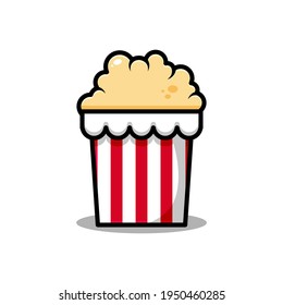 vector popcorn illustration design. The popcorn with an outline is suitable for stickers, icons, mascots, logos, clip art, and other graphic purposes
