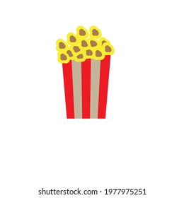 vector popcorn or popcorn in pot logo or clipart
