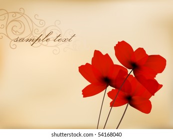 ilustración vectorial de la amapola