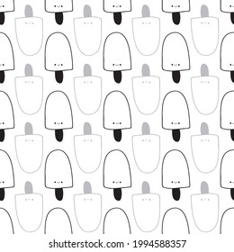 Vector Popsicle Fun Seamless Pattern Background