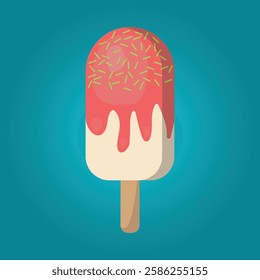 Vector popsicle ice cream, Flat style